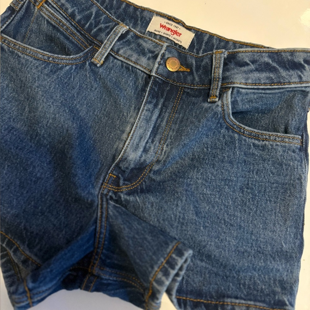 Wrangler mid-rise Vintage ShortBlue Denim Shorts